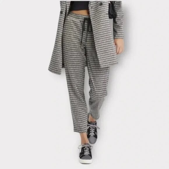 New Sanctuary Easy Going Drawstring Pant In  Brooklyn Check sz small - Picture 8 of 8